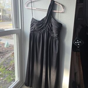 Elegant Adrianna Papell Black Dress with Beaded Detail Size 14